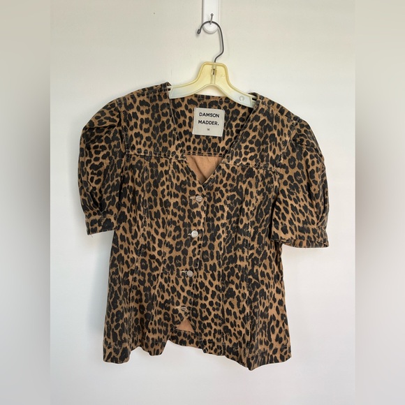 Damson Madder Tops - Damson Madder Leopard Print denim top